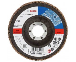 BOSCH Listkowa tarcza szlifierska X431, Standard for Metal, 115 mm, 22,23 mm,40 2608603652